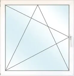 Meeth Fenster 75 x 75 cm DIN links 1 flügelig Dreh-Kipp weiß
