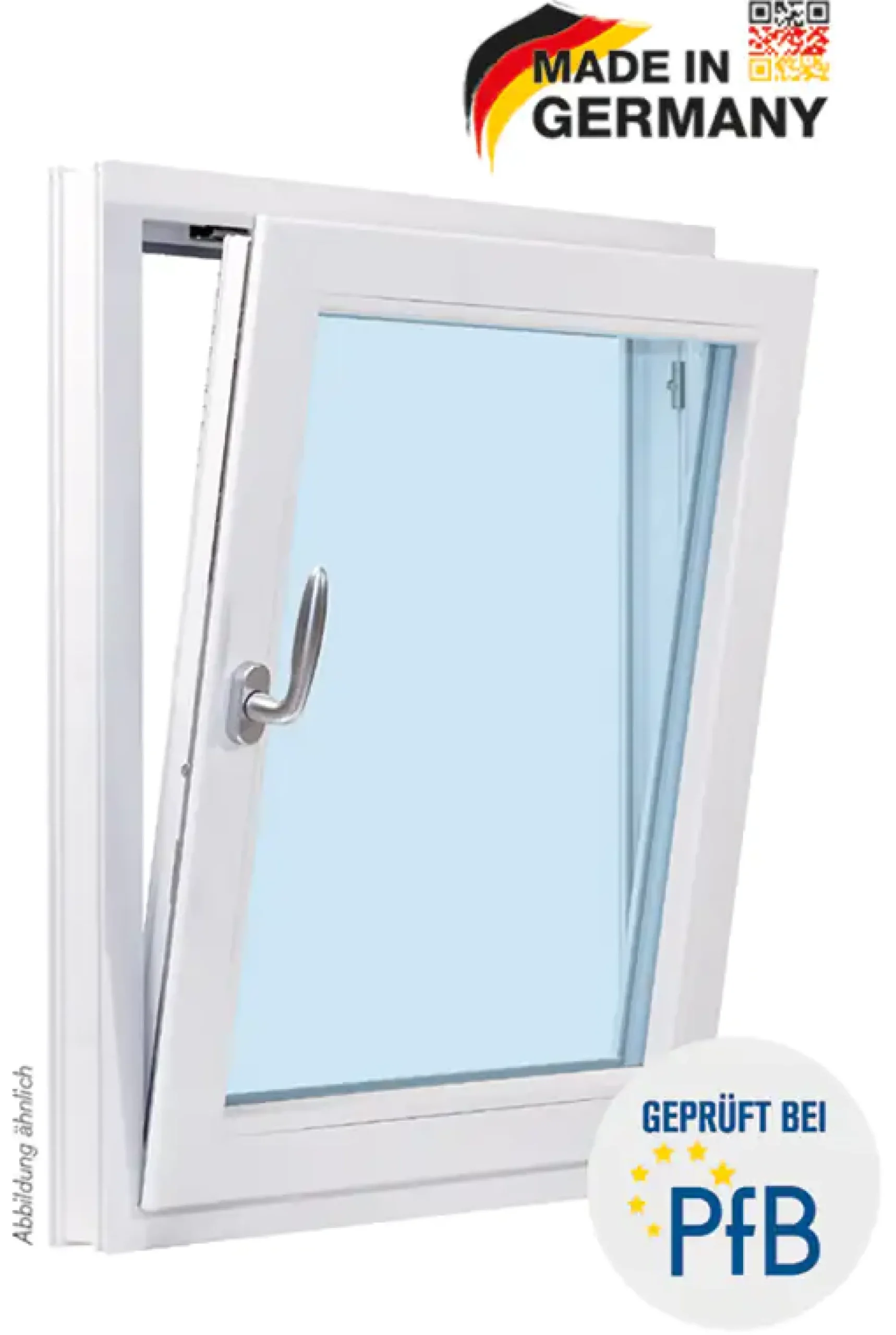 Meeth Fenster 85 x 120 cm DIN rechts 1 flügelig Dreh-Kipp weiß