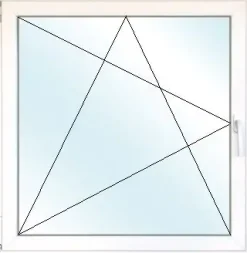 Meeth Fenster 110 x 100 cm DIN links 1 flügelig Dreh-Kipp weiß/ titan