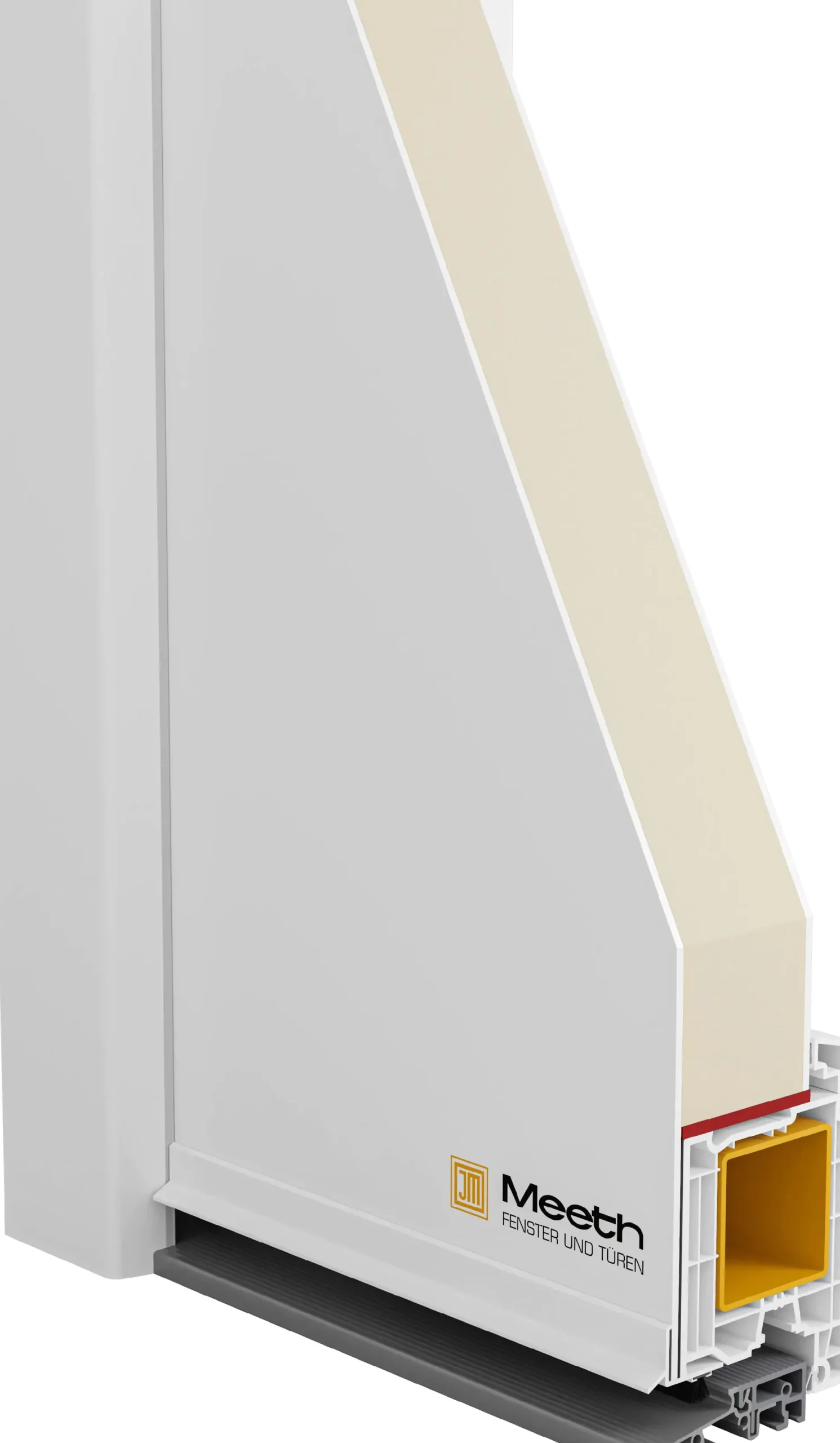 Meeth Haustür Genius PVC Modell 101 DIN Rechts weiß/lichtgrau