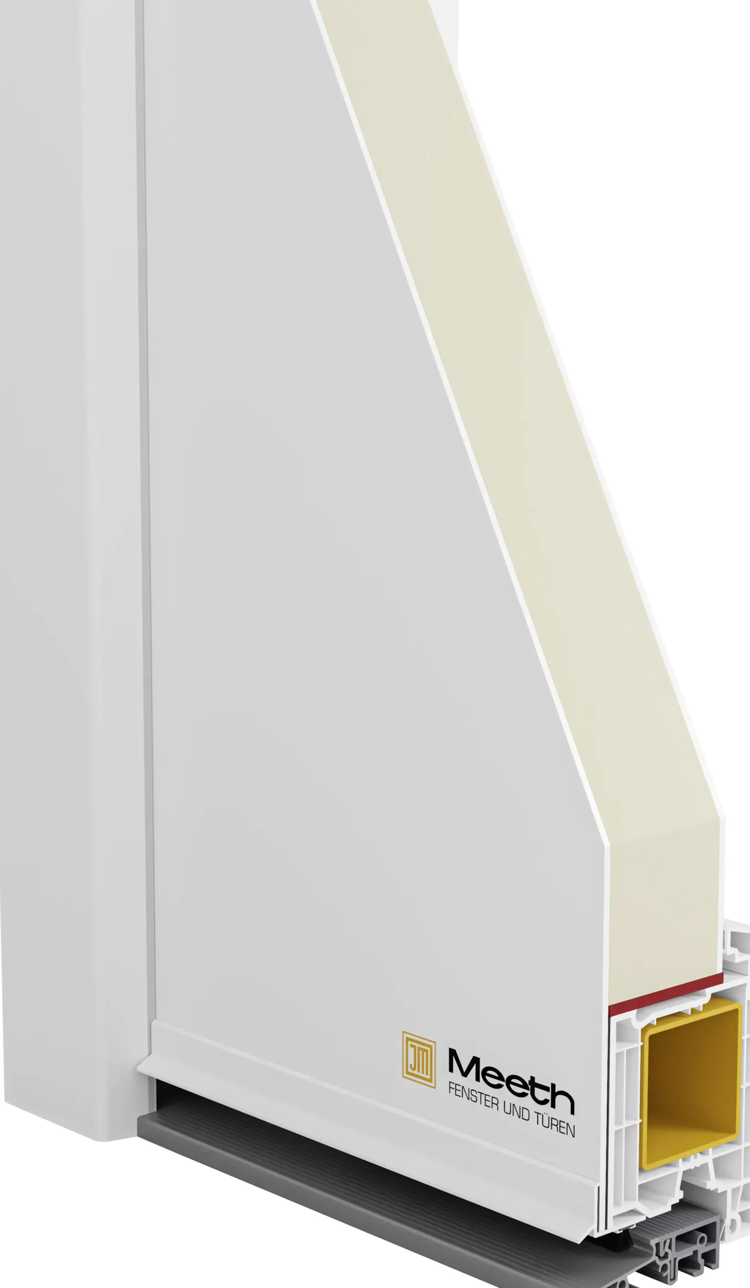Meeth Haustür Genius PVC Modell 102 DIN Rechts weiß/lichtgrau