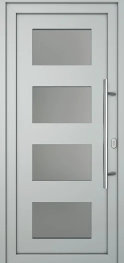Meeth Haustür Optimal Pro PVC Modell 101 88 x 200 cm DIN Rechts weiß/lichtgrau