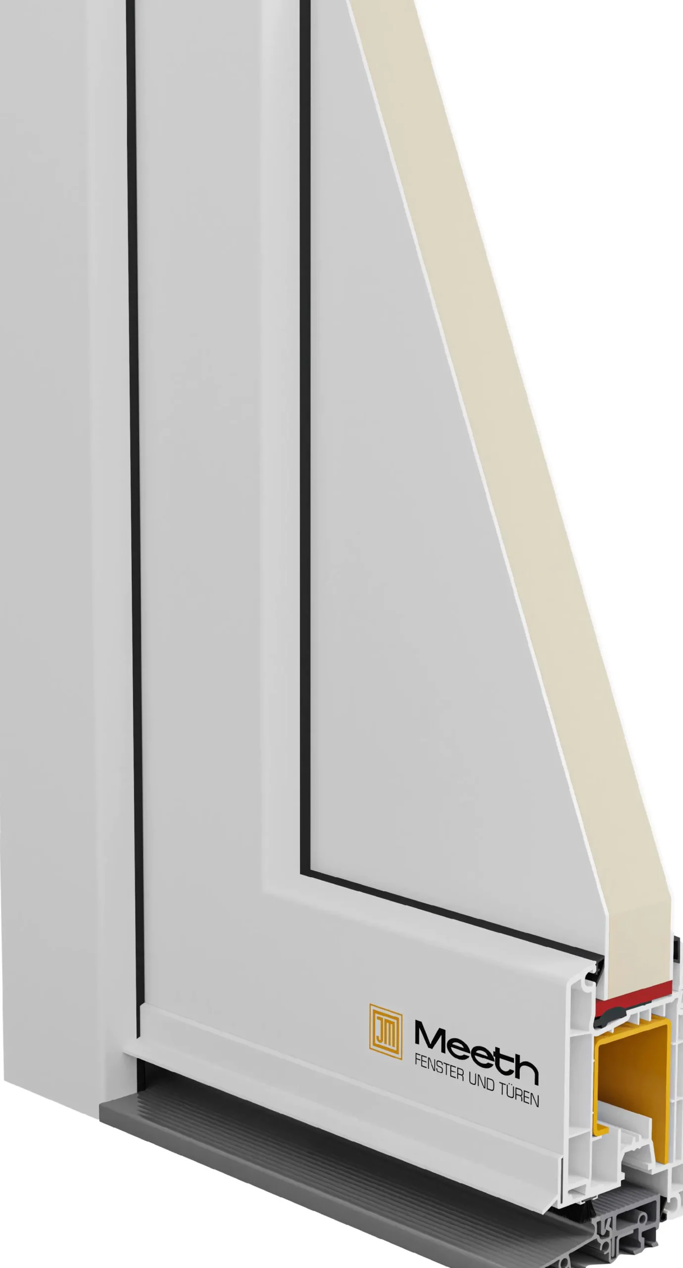 Meeth Haustür Optimal Pro PVC Modell 101 88 x 200 cm DIN Rechts weiß