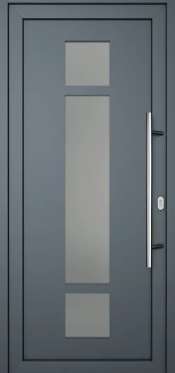 Meeth Haustür Optimal Pro PVC Modell 102 108 x 208 cm DIN Rechts weiß/titan