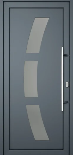 Meeth Haustür Optimal Pro PVC Modell 103 98 x 200 cm DIN Rechts weiß/titan