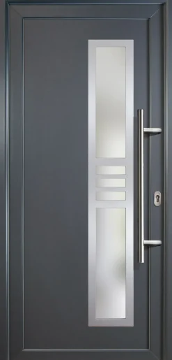 Meeth Haustür Signum Aluminium Modell 53 88 x 208 cm DIN rechts weiß/titan