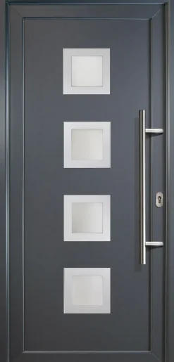 Meeth Haustür Signum Aluminium Modell 84 98 x 208 cm DIN rechts weiß/titan