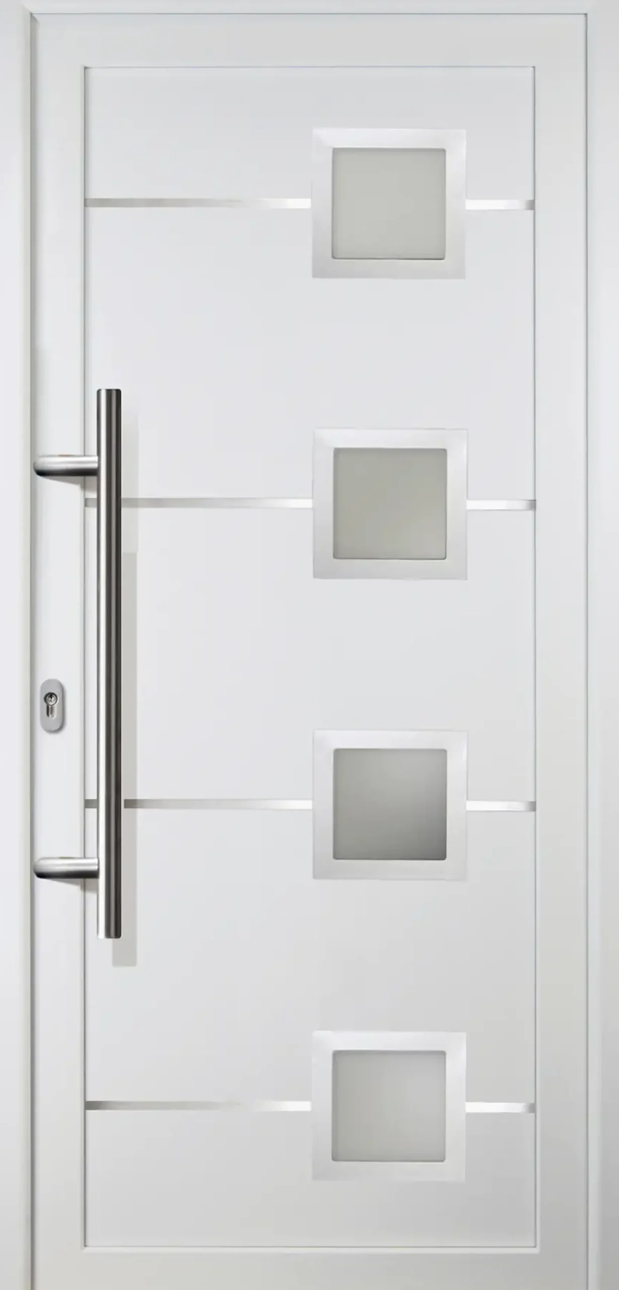 Meeth Haustür Signum Aluminium Modell 88 108 x 208 cm, DIN links, weiß