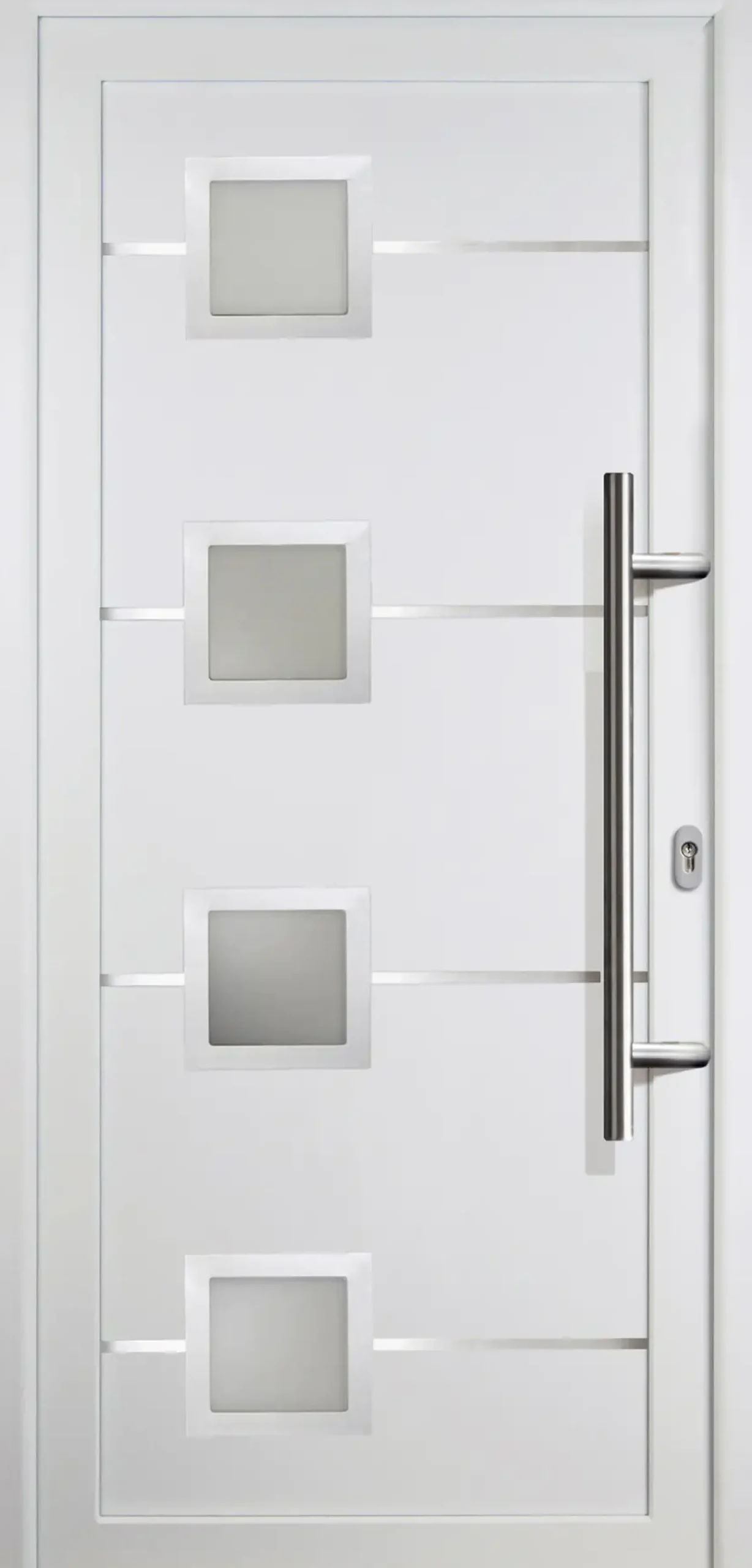 Meeth Haustür Signum Aluminium Modell 88 98 x 200 cm, DIN rechts, weiß