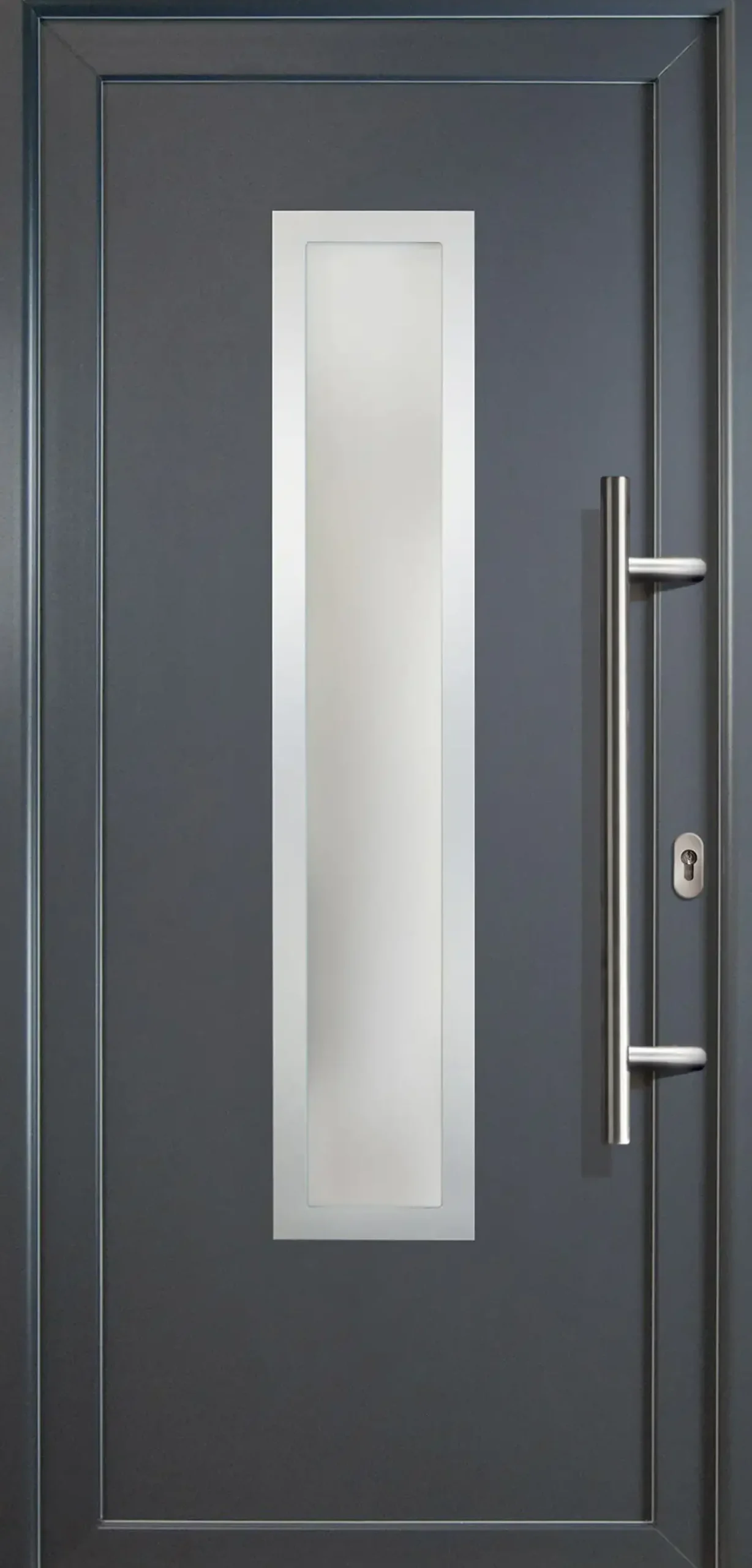 Meeth Haustür Signum Aluminium Modell 32 108 x 200 cm, DIN rechts, titan