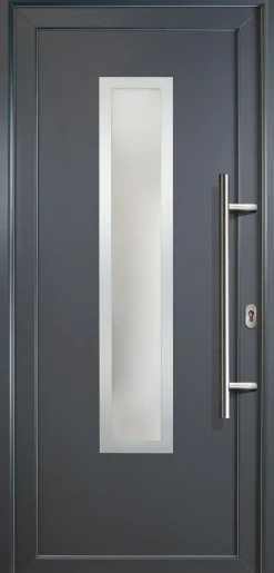 Meeth Haustür Signum Aluminium Modell 32 108 x 200 cm, DIN rechts, weiß/titan