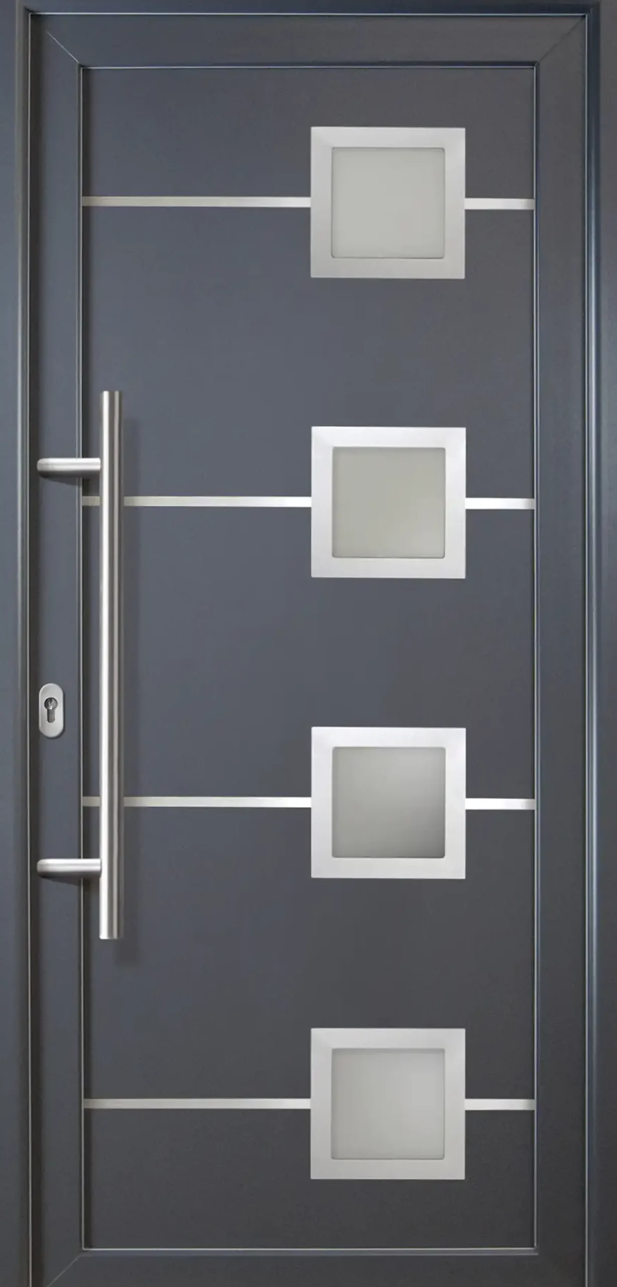 Meeth Haustür Signum Aluminium Modell 88 98 x 208 cm, DIN links, Titan