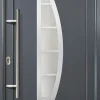 Meeth Haustür Signum Aluminium Modell 28 88 x 200 cm DIN links weiß/titan