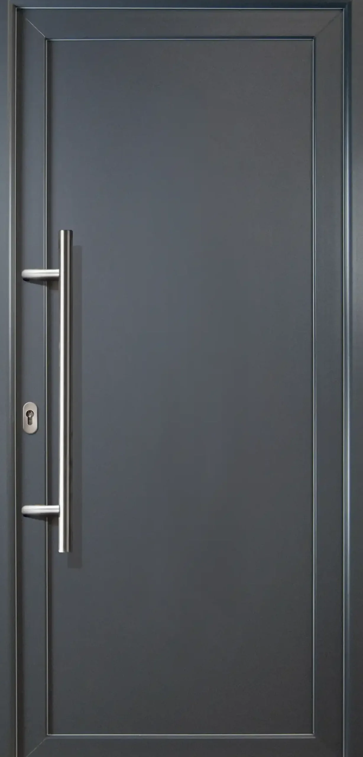 Meeth Haustür Signum Aluminium Modell 01 108 x 208 cm DIN links weiß/titan