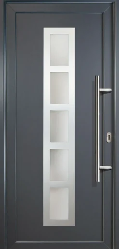 Meeth Haustür Signum Aluminium Modell 51 88 x 208 cm DIN rechts weiß/titan