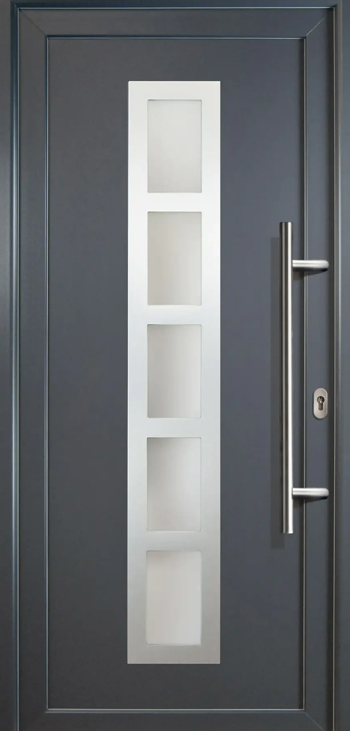 Meeth Haustür Signum Aluminium Modell 51 88 x 208 cm DIN rechts weiß/titan