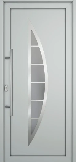 Meeth Haustür Signum Pro PVC Modell 28 98 x 200 cm DIN Links weiß/lichtgrau
