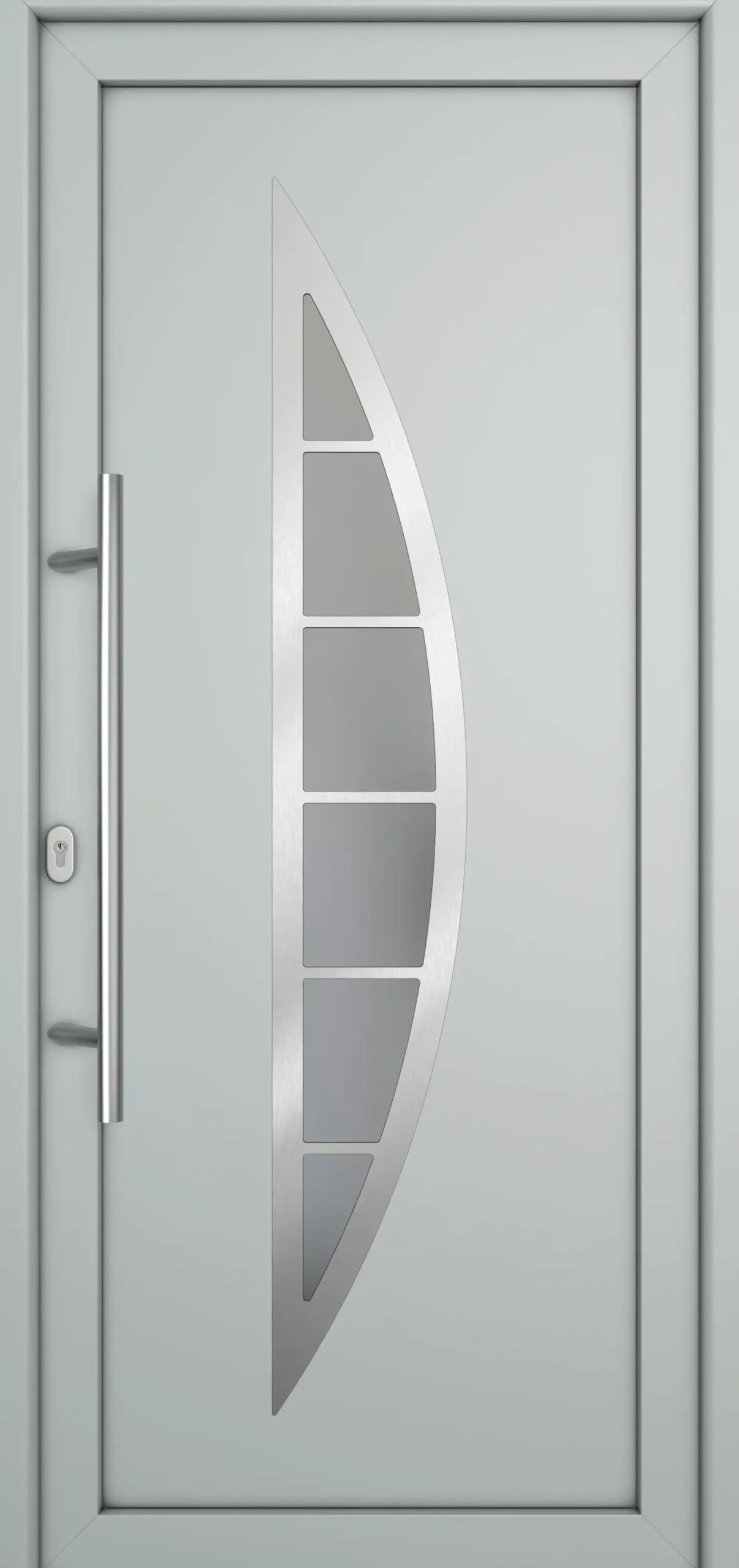 Meeth Haustür Signum Pro PVC Modell 28 98 x 200 cm DIN Links weiß/lichtgrau