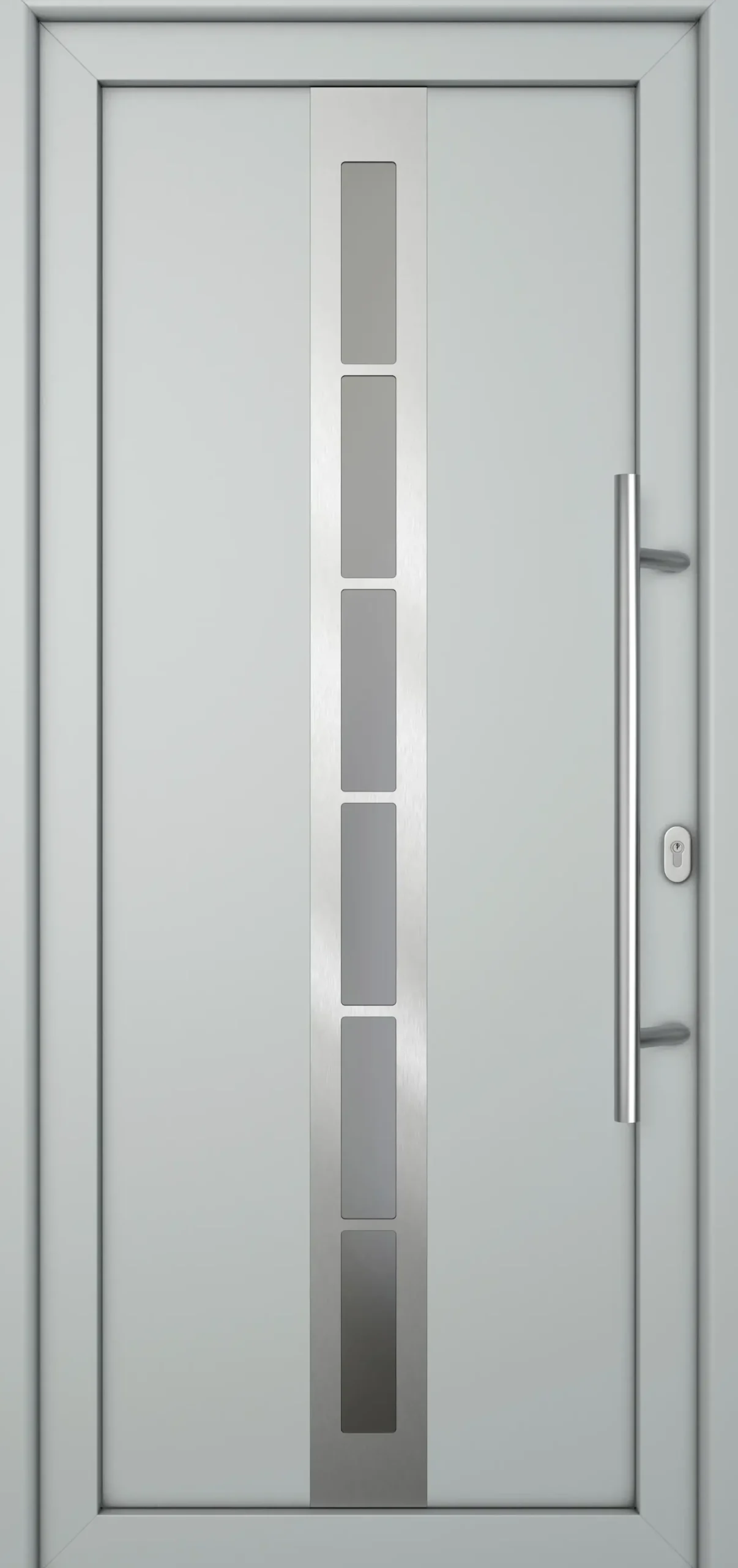 Meeth Haustür Signum Pro PVC Modell 38 98 x 200 cm DIN Rechts weiß/lichtgrau