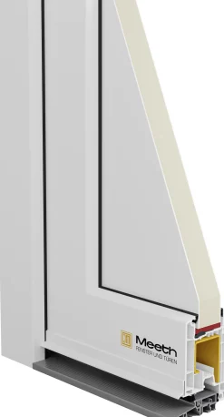 Meeth Haustür Signum Pro PVC Modell 28 88 x 208 cm DIN Links weiß/lichtgrau