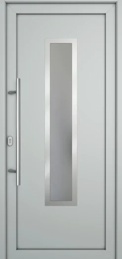 Meeth Haustür Signum Pro PVC Modell 32 108 x 200 cm DIN Links weiß/lichtgrau
