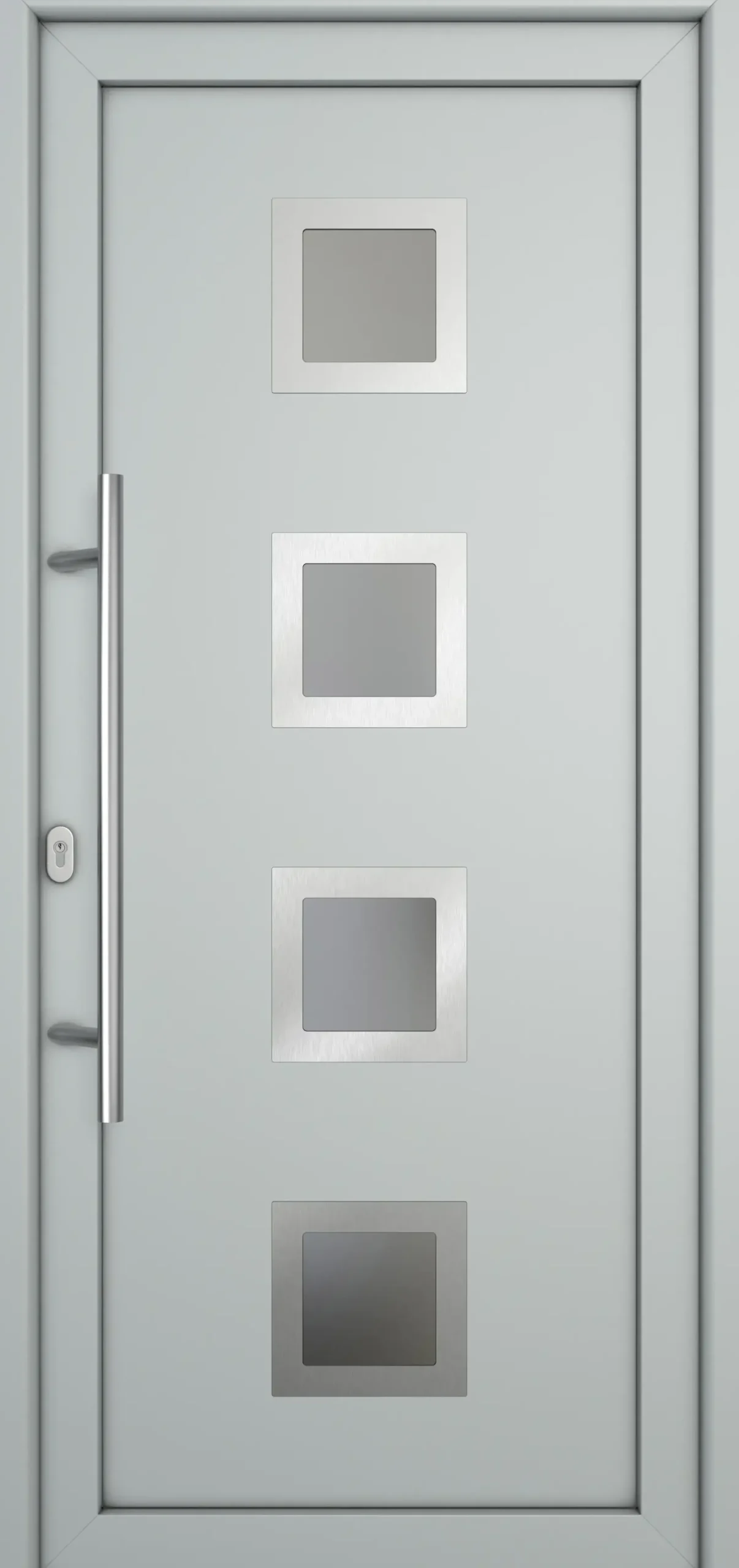 Meeth Haustür Signum Pro PVC Modell 84 108 x 200 cm DIN Links weiß/lichtgrau