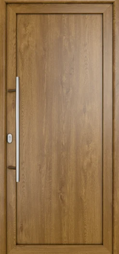Meeth Haustür Signum Pro PVC Modell 01 88 x 200 cm DIN Links weiß/golden oak