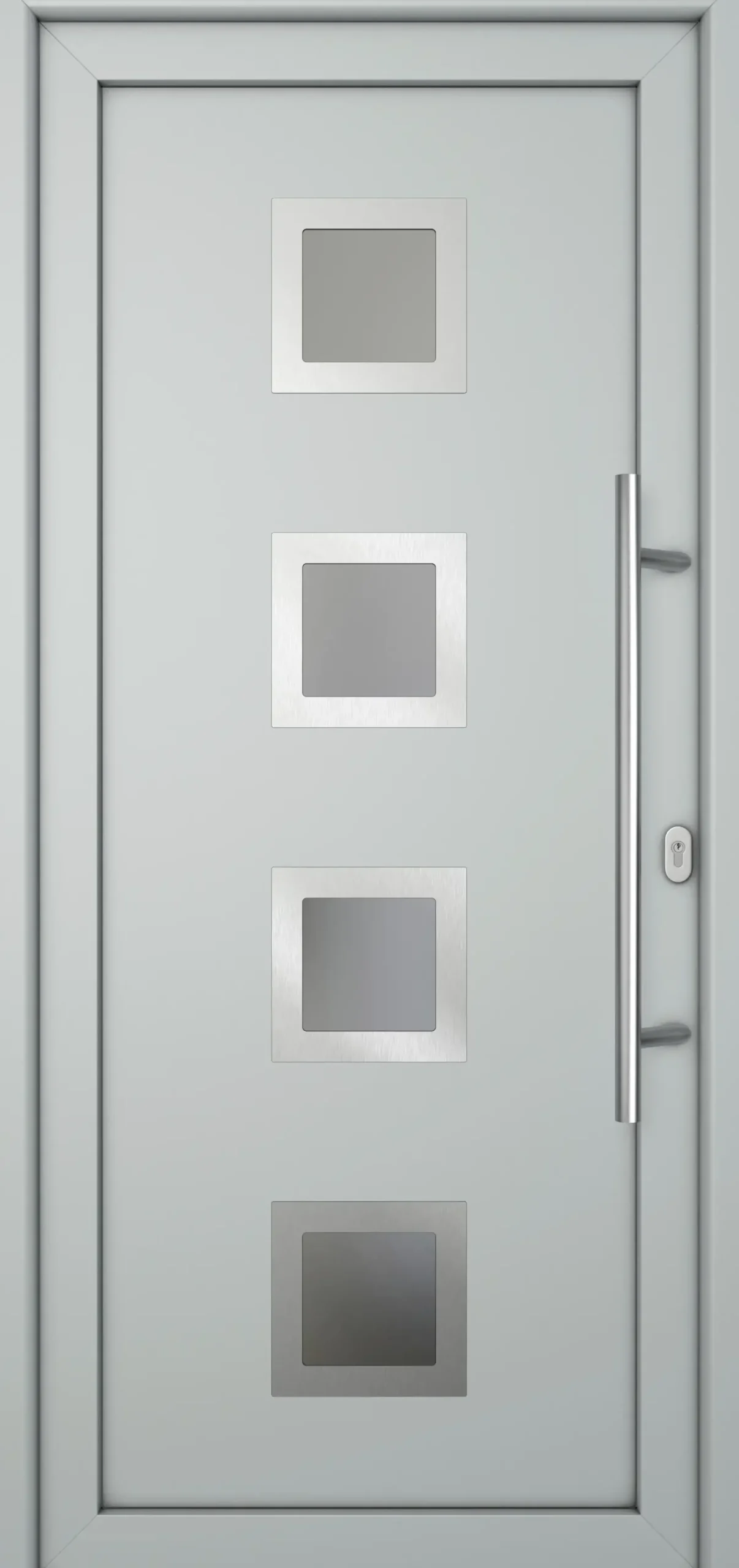 Meeth Haustür Signum Pro PVC Modell 84 98 x 208 cm DIN Rechts weiß/lichtgrau