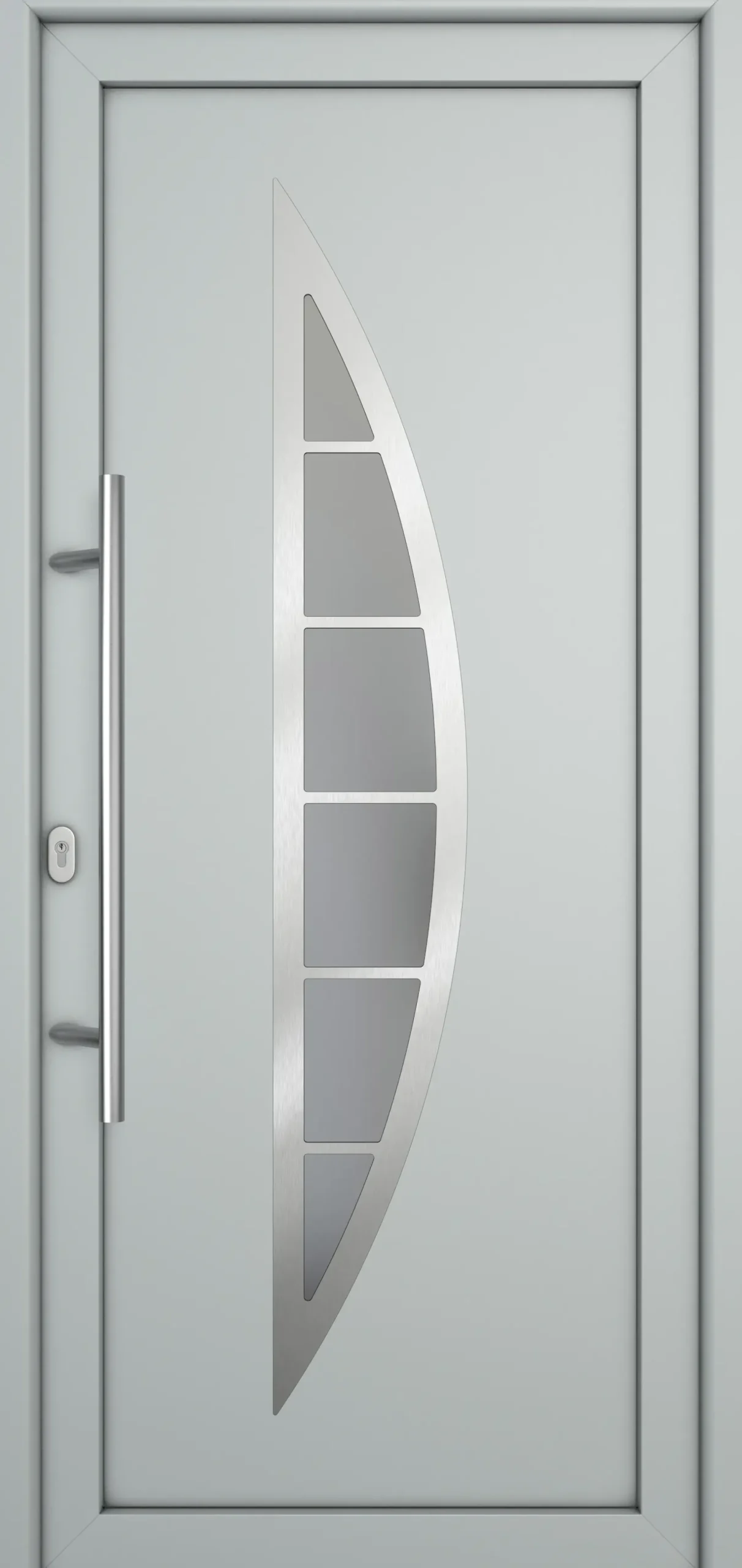 Meeth Haustür Signum Pro PVC Modell 28 88 x 200 cm DIN Links weiß/lichtgrau