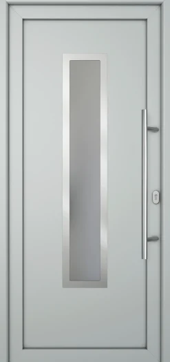 Meeth Haustür Signum Pro PVC Modell 32 108 x 200 cm DIN Rechts weiß/lichtgrau
