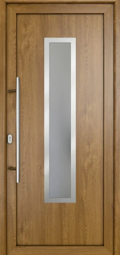 Meeth Haustür Signum Pro PVC Modell 32 88 x 208 cm DIN Links weiß/golden oak