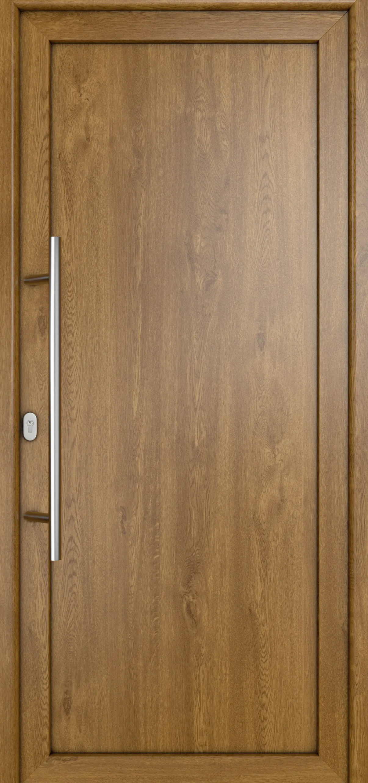 Meeth Haustür Signum Pro PVC Modell 01 98 x 208 cm DIN Links weiß/golden oak