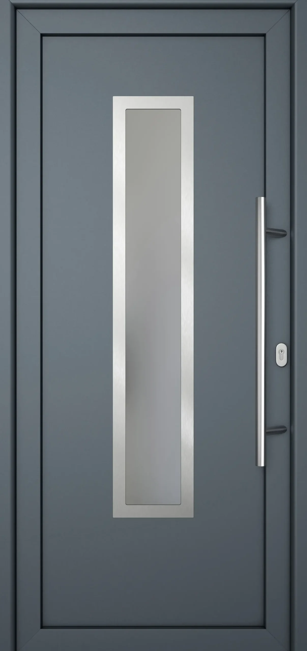 Meeth Haustür Signum Pro PVC Modell 32 88 x 208 cm DIN Rechts weiß/titan