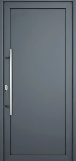 Meeth Haustür Signum Pro PVC Modell 01 108 x 200 cm DIN Links weiß/titan