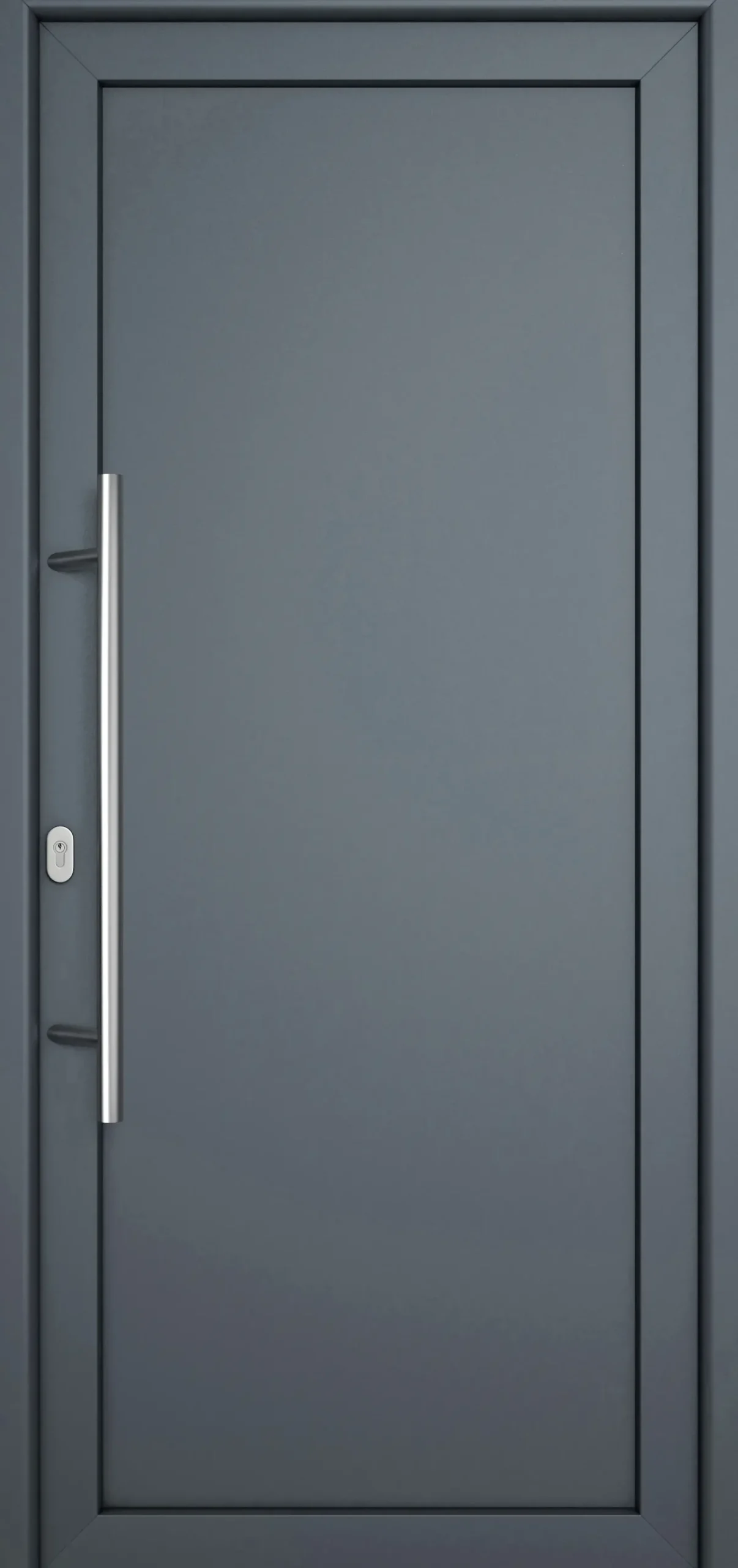 Meeth Haustür Signum Pro PVC Modell 01 108 x 200 cm DIN Links weiß/titan