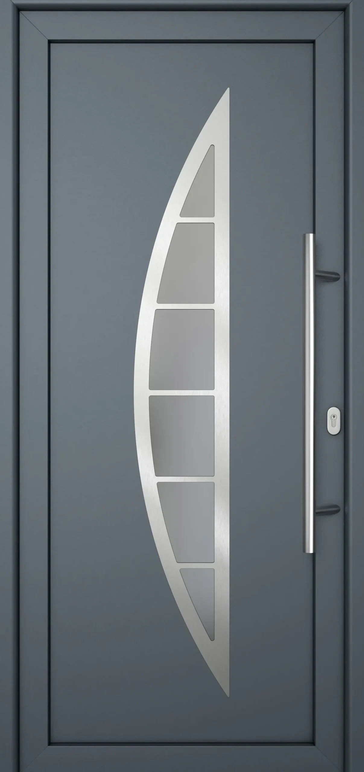 Meeth Haustür Signum Pro PVC Modell 28 98 x 200 cm DIN Rechts weiß/titan