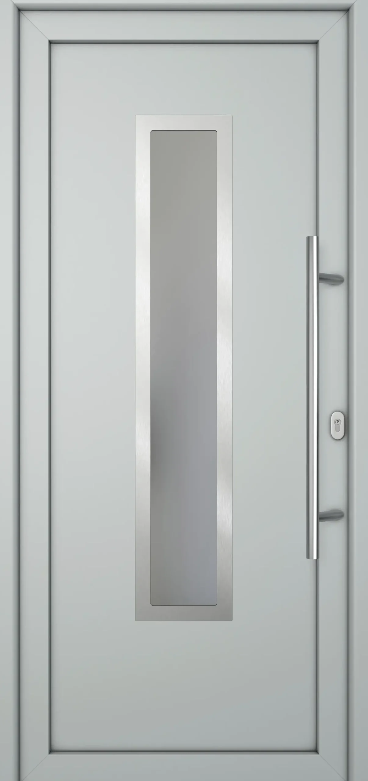 Meeth Haustür Signum Pro PVC Modell 32 108 x 208 cm DIN Rechts weiß/lichtgrau
