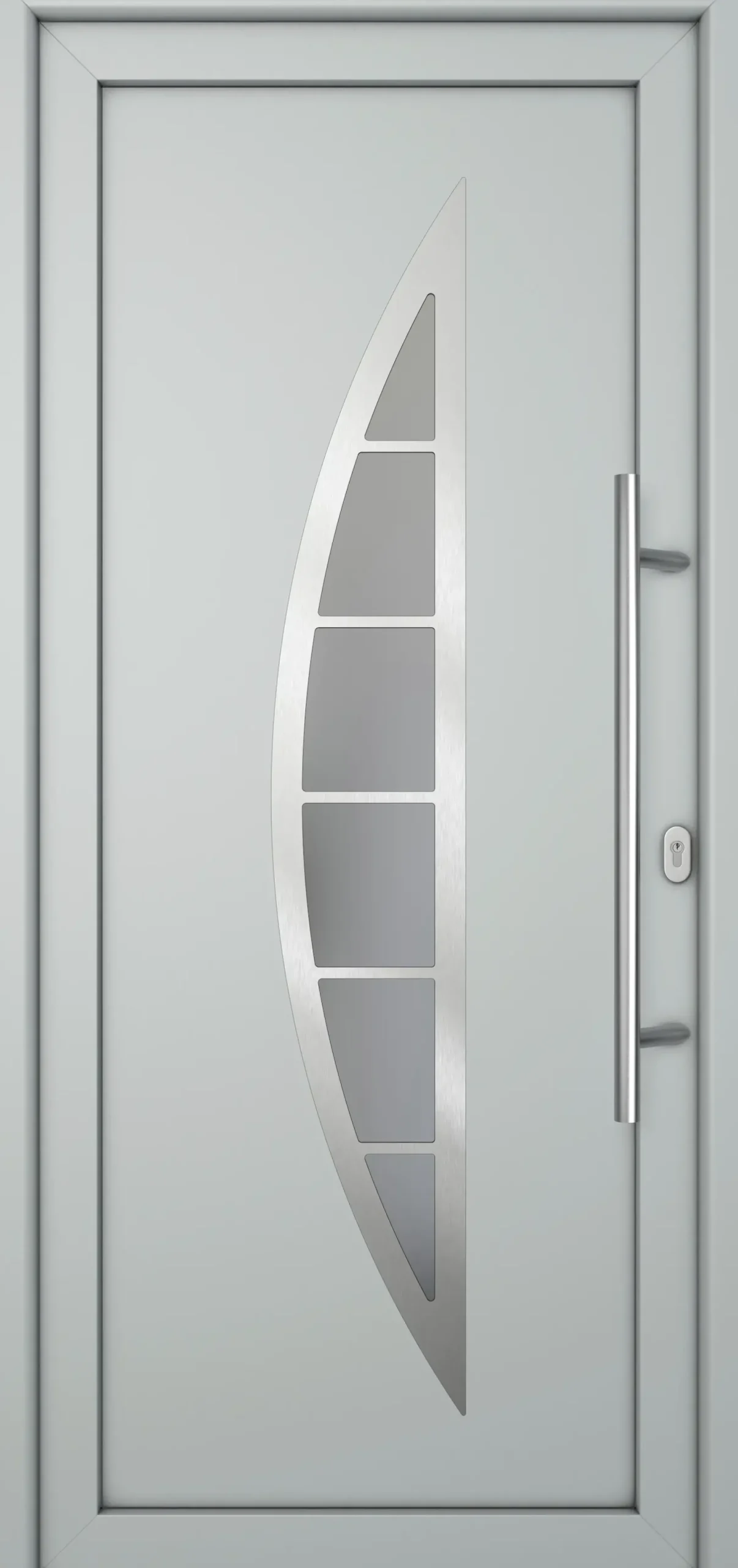 Meeth Haustür Signum Pro PVC Modell 28 88 x 208 cm DIN Rechts weiß/lichtgrau