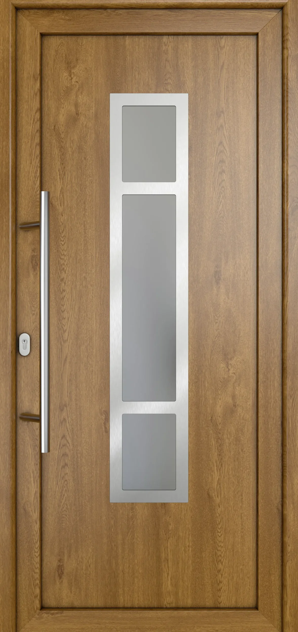 Meeth Haustür Signum Pro PVC Modell 87 108 x 200 cm DIN Links weiß/golden oak
