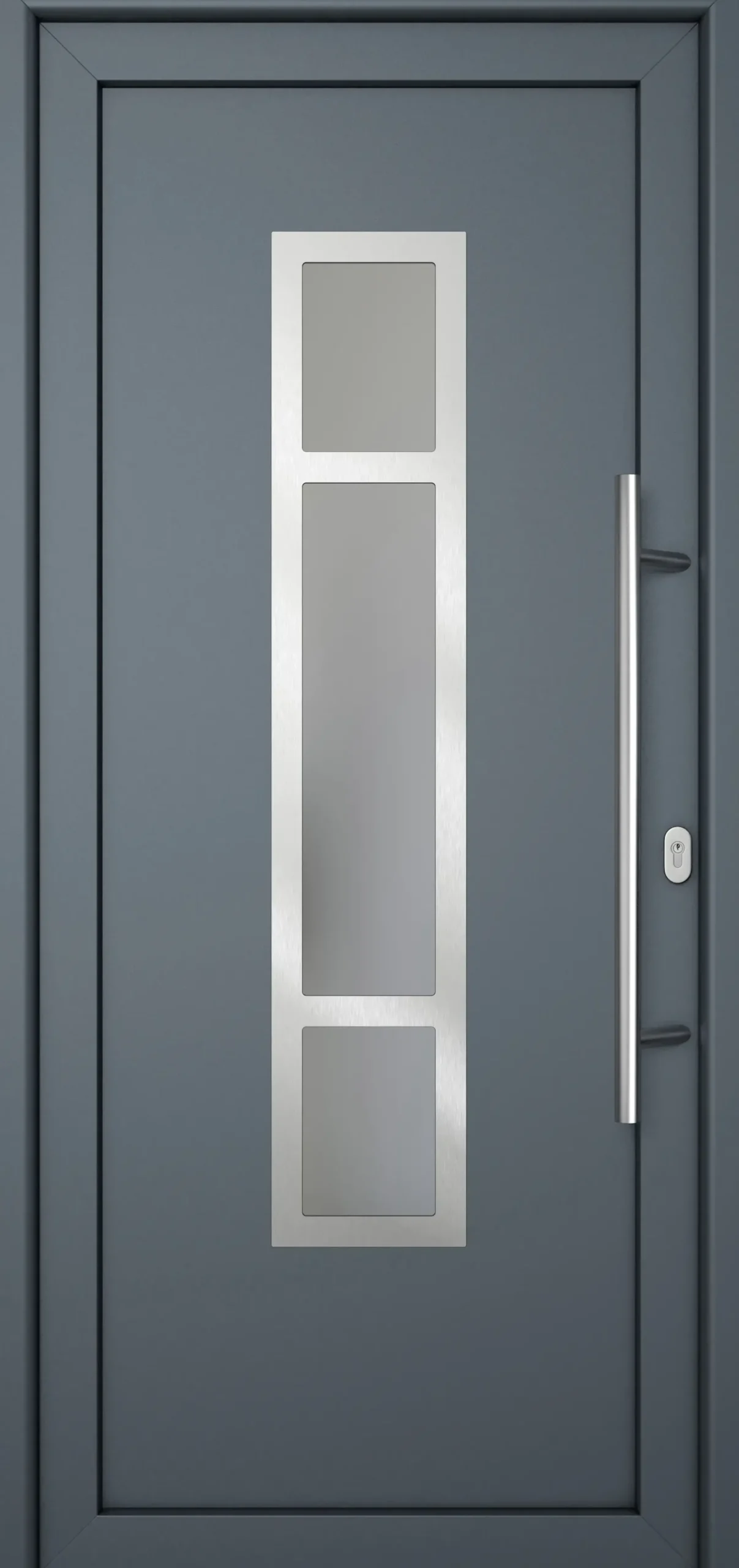 Meeth Haustür Signum Pro PVC Modell 87 88 x 208 cm DIN Rechts weiß/titan