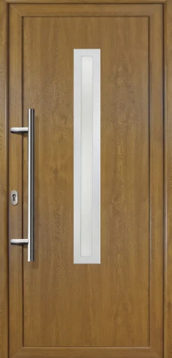Meeth Haustür Signum PVC Exclusiv PVC Modell 70 98 x 208 cm, DIN links, Golden Oak