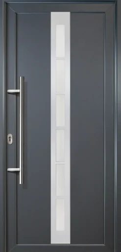 Meeth Haustür Signum PVC Exclusiv PVC Modell 38 108 x 200 cm, DIN links, Titan