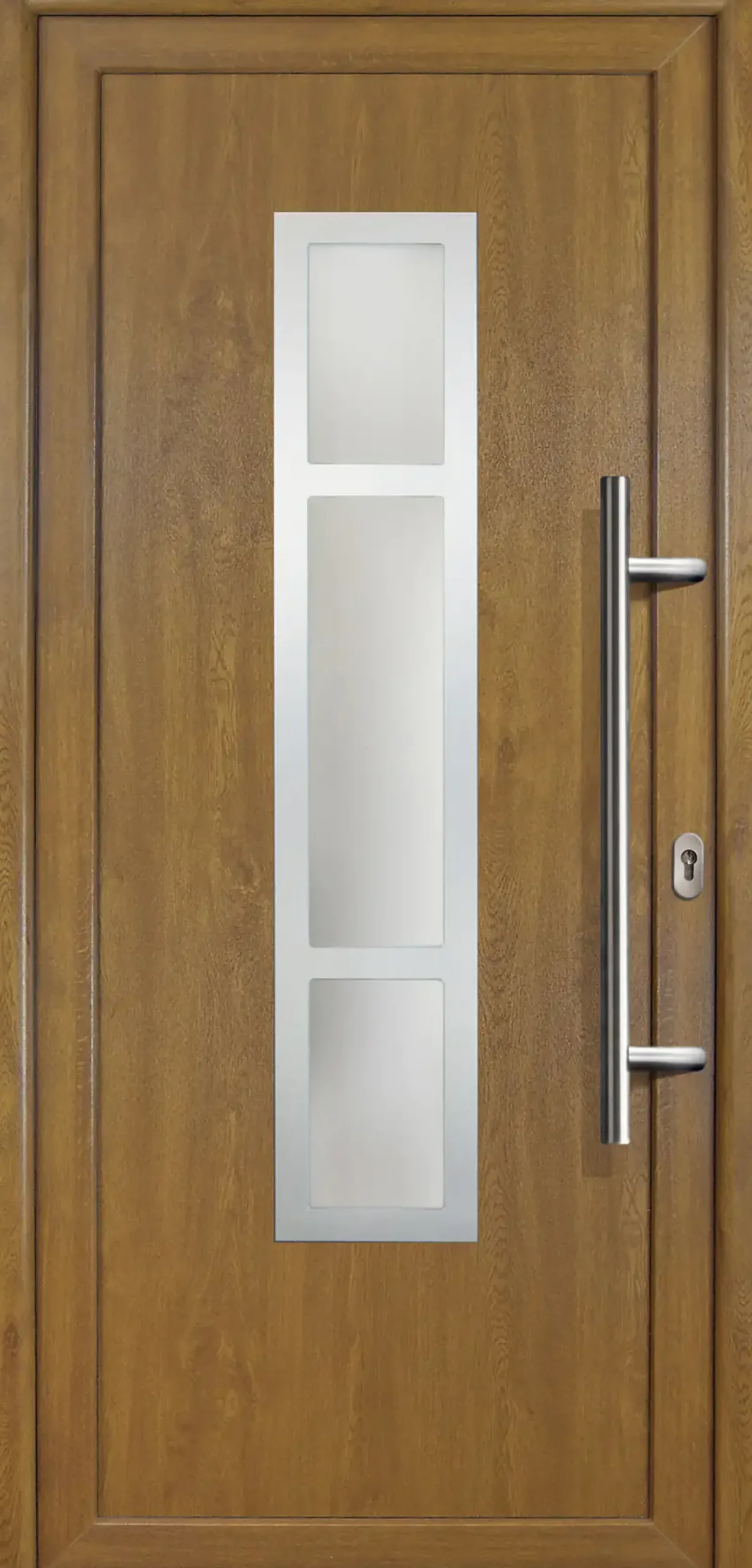 Meeth Haustür Signum PVC Exclusiv PVC Modell 87 98 x 208 cm, DIN rechts, Golden Oak