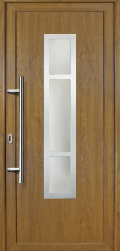 Meeth Haustür Signum PVC Exclusiv PVC Modell 87 108 x 208 cm, DIN links, Golden Oak