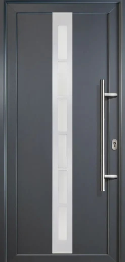 Meeth Haustür Signum PVC Exclusiv PVC Modell 38 98 x 208 cm, DIN rechts, Titan