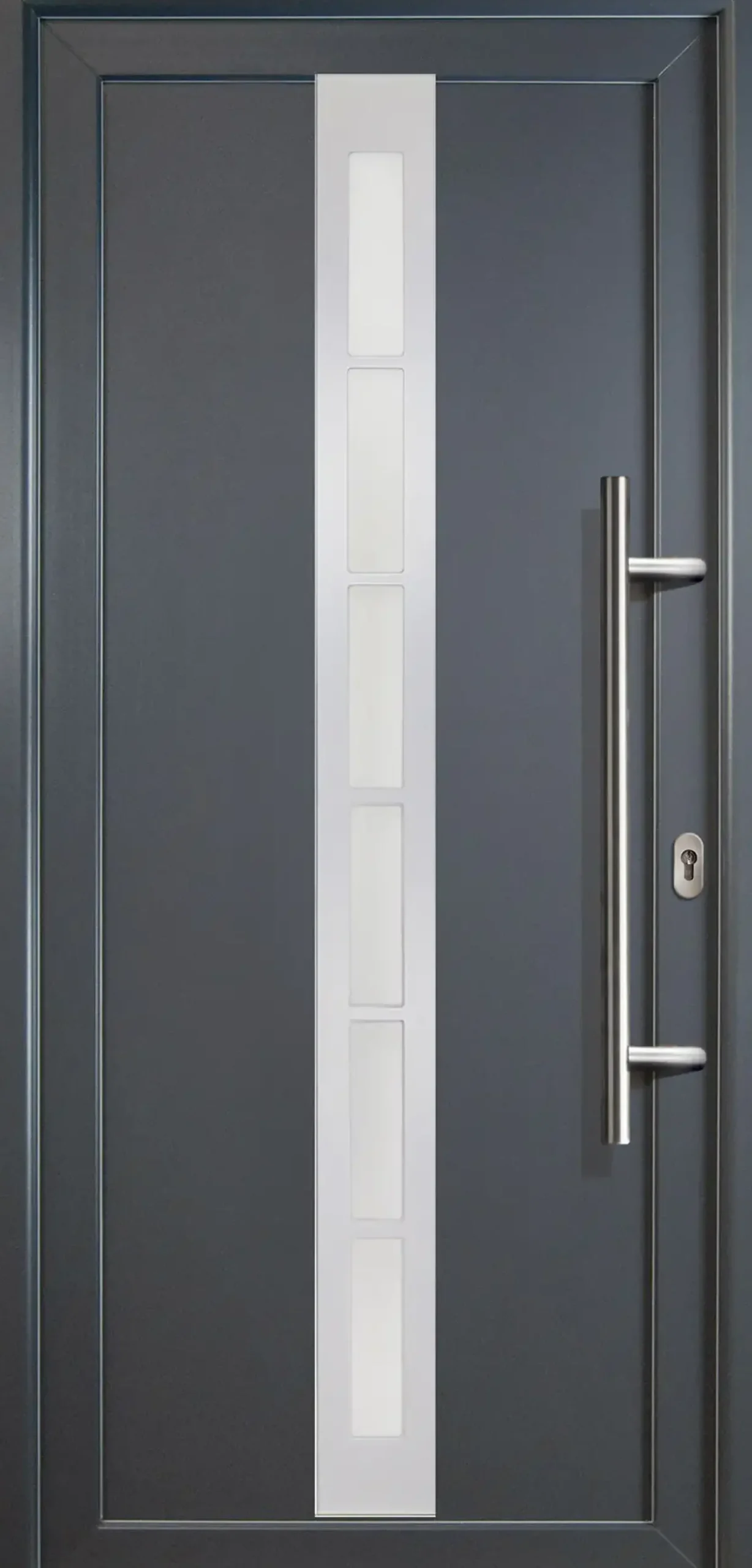 Meeth Haustür Signum PVC Exclusiv PVC Modell 38 98 x 208 cm, DIN rechts, Titan