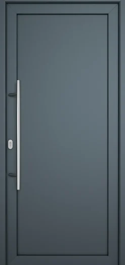 Meeth Haustür Signum PVC Exclusiv PVC Modell 01 98 x 200 cm, DIN links, weiß/titan