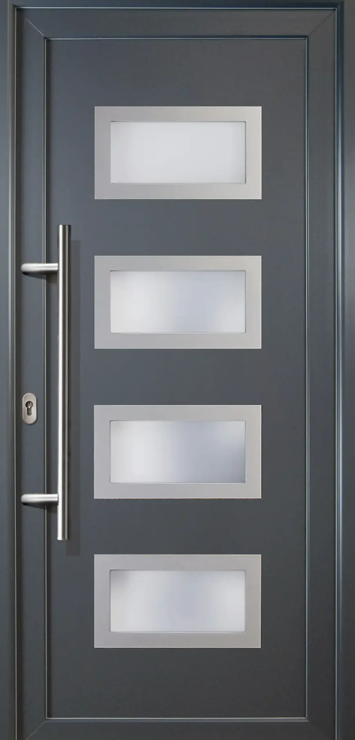 Meeth Haustür Signum PVC Exclusiv PVC Modell 92 108 x 208 cm, DIN links, Titan