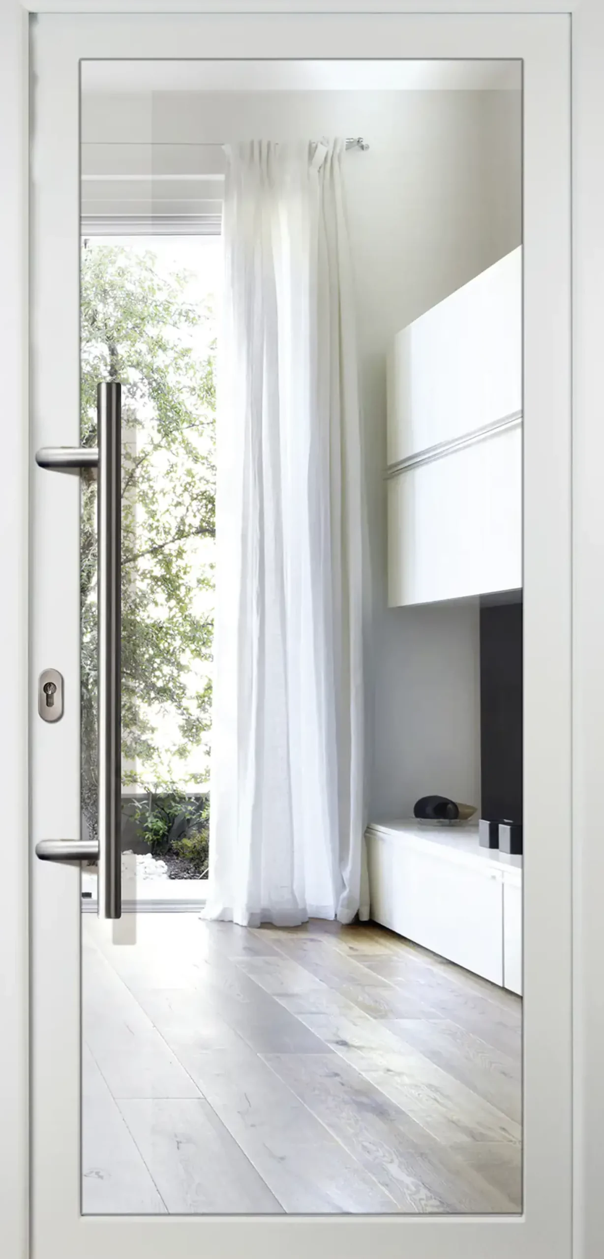 Meeth Haustür Signum PVC Exclusiv PVC Modell 60 108 x 200 cm, DIN links, weiß