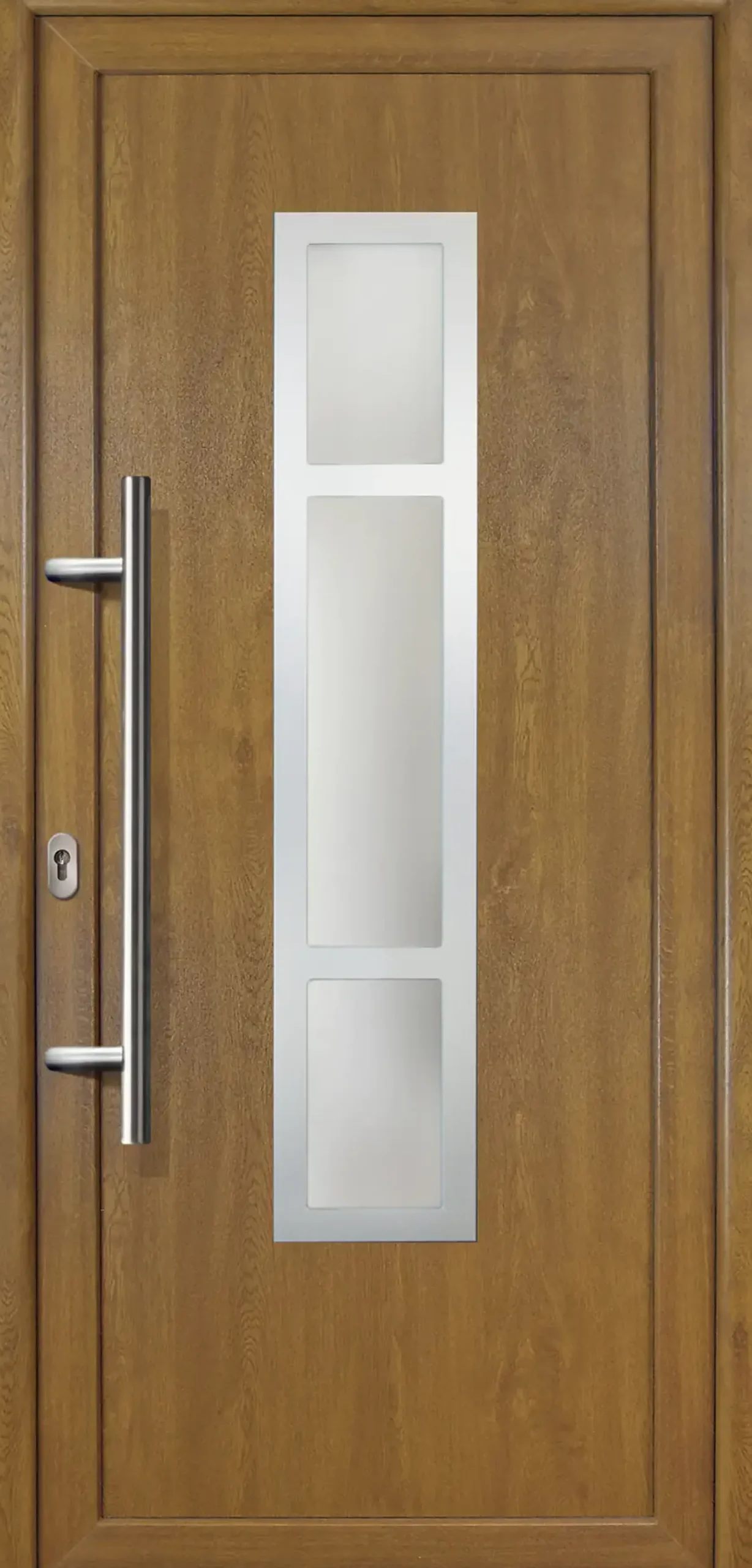 Meeth Haustür Signum PVC Exclusiv PVC Modell 87 88 x 208 cm, DIN links, Golden Oak